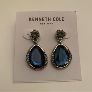 NWT Kenneth Cole Drop Earrings with Blue Stones
